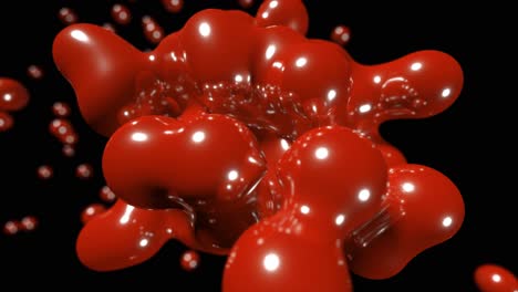 Blob-floating-abstract-tech-bio-liquid-blood-chemical-paint-background-loop-4k